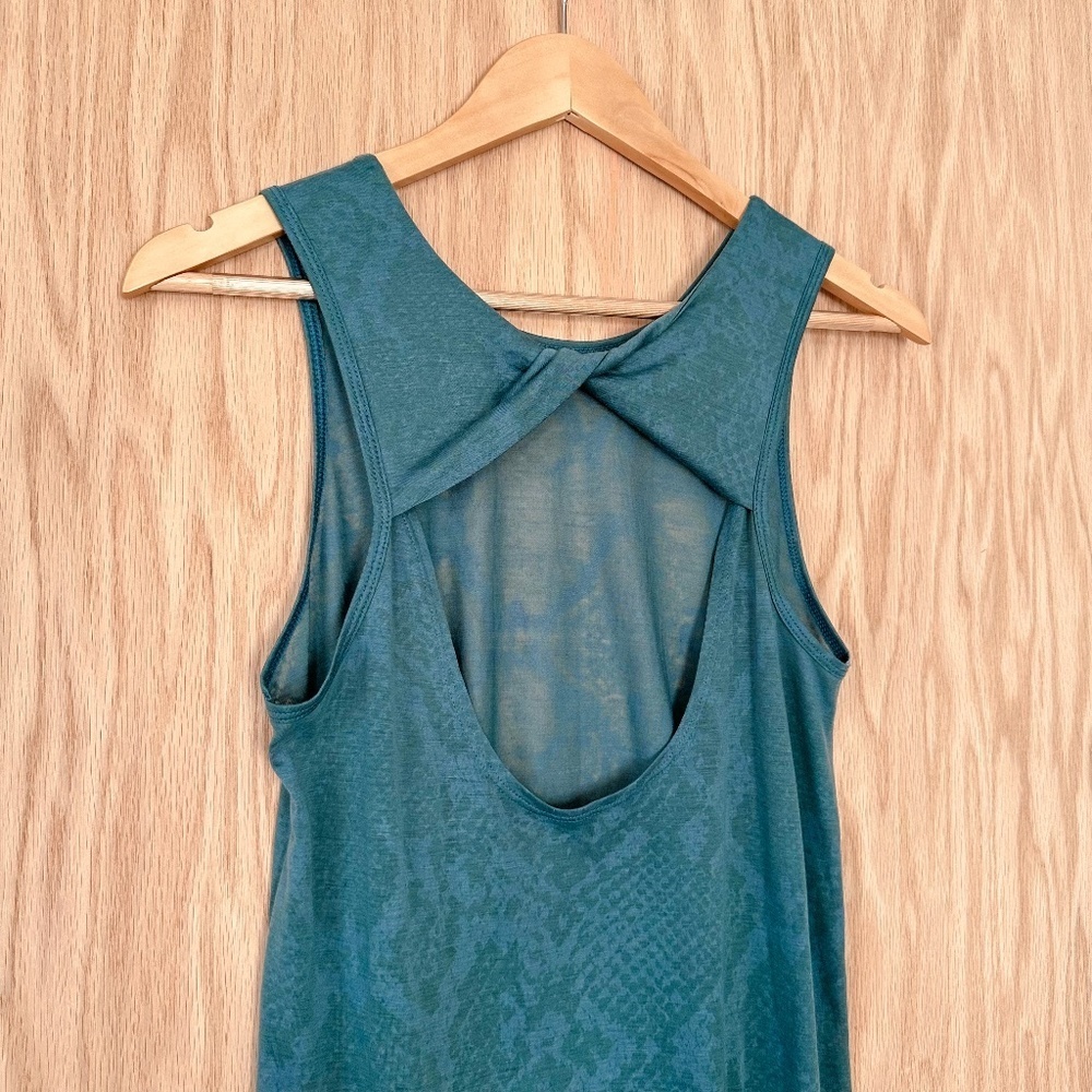 JoyLab Teal Open Back Twist Tank Top - Picture 6 of 7